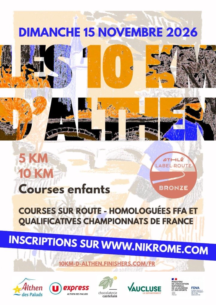 Affiche de la course Les 10 km d'Althen - Althen-des-Paluds Vaucluse