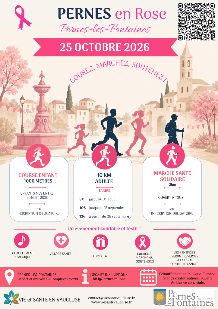 Affiche de la course Pernes en Rose - Pernes-les-Fontaines Vaucluse