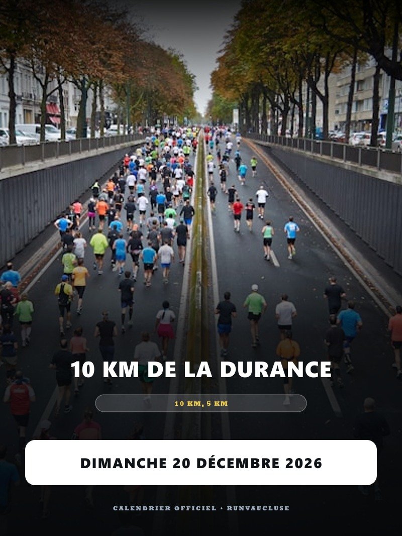 Affiche de la course 10 km de la Durance - Montfavet Vaucluse