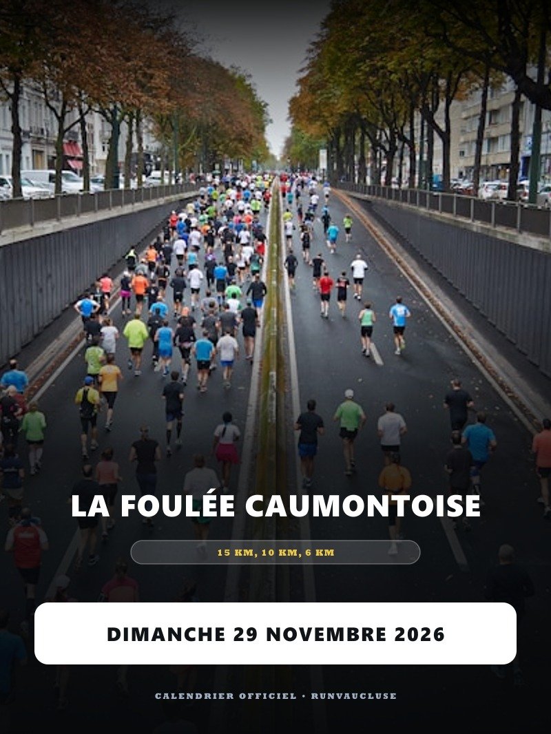 Affiche de la course La Foulée Caumontoise - Caumont-sur-Durance Vaucluse