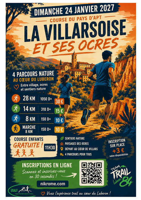 Affiche de la course Courses du Pays d'Apt : La Villarsoise 2027 - Villars Vaucluse