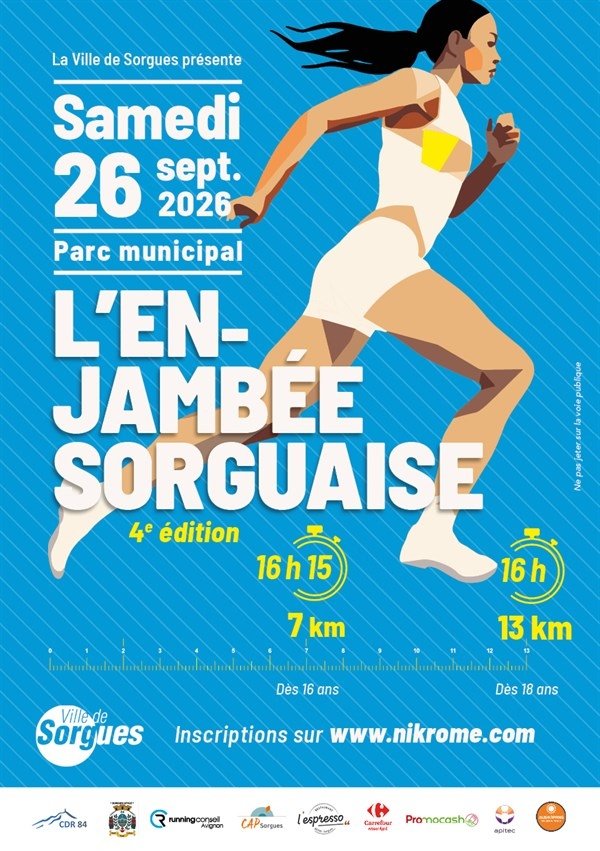 Affiche de la course L'Enjambée Sorguaise - Sorgues Vaucluse