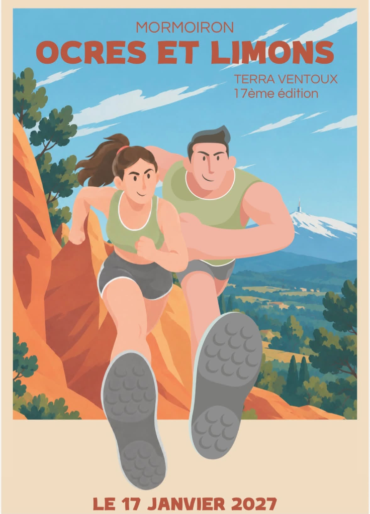 Affiche de la course Trail Ocres et Limons – Terra Ventoux - Mormoiron Vaucluse