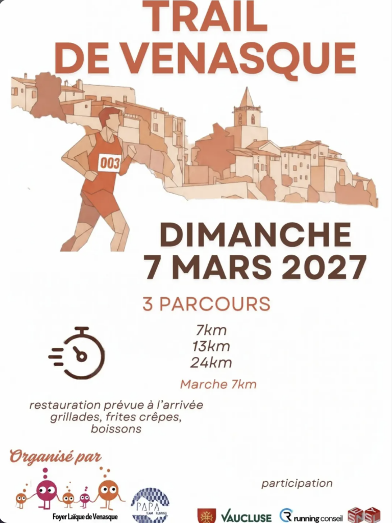 Affiche de la course Trail de Venasque - Venasque Vaucluse