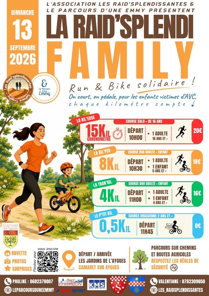 Affiche de la course La Raid'Splendi Family - Camaret-sur-Aigues Vaucluse